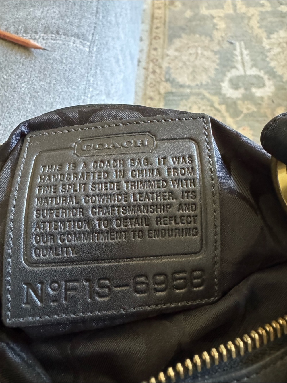 Coach Rhyder Python Embossed Leather Messenger Bag. NWT - Picture 4 of 5